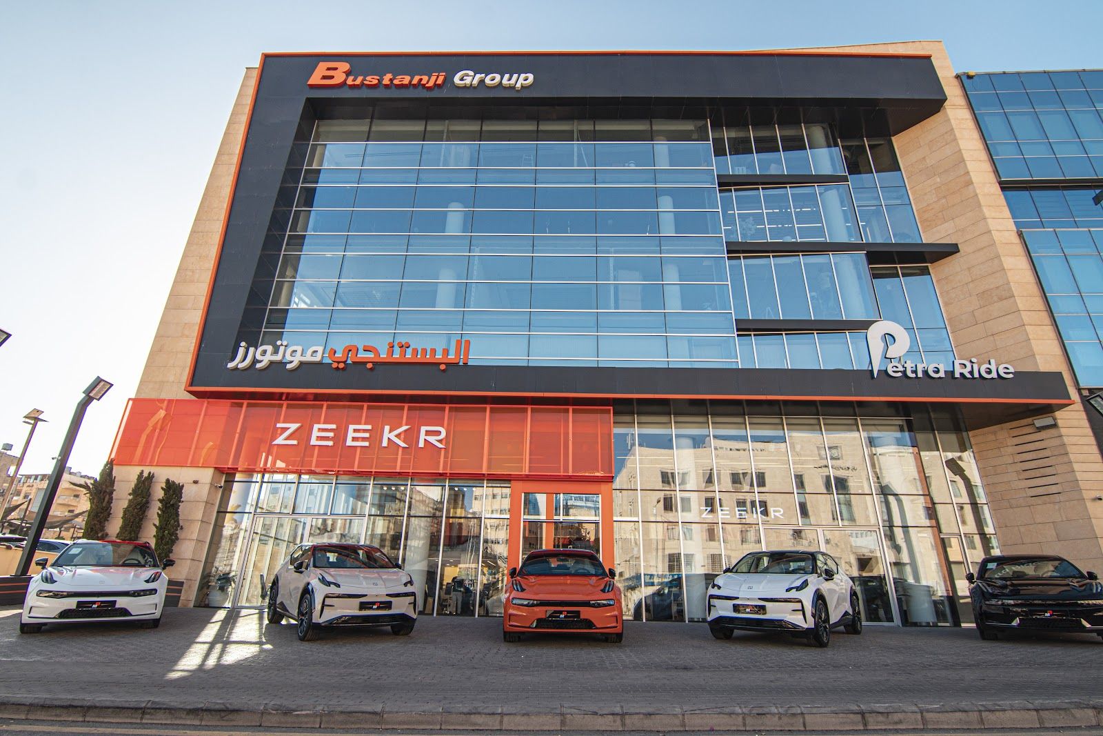 Zeekr showroom — Bustanji Motors in Amman (Wadi Saqra)